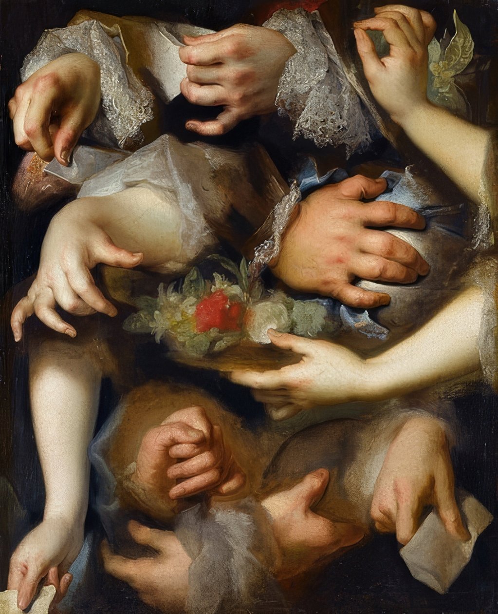 Estudo de mão. Por volta de 1715 de Nicolas de Largillière