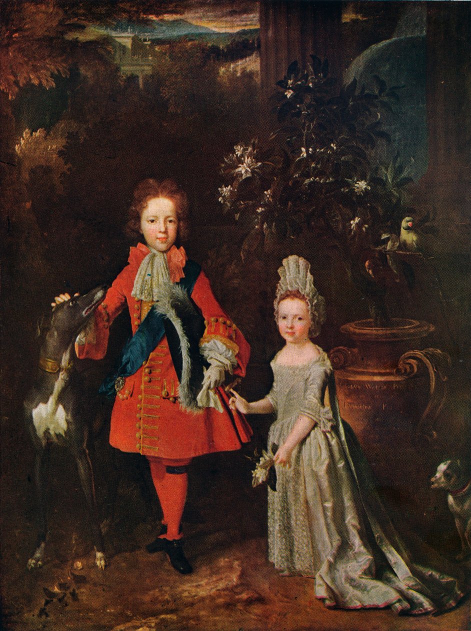 James Francis Edward Stuart 1688-1765, Louisa Maria Theresa Stuart 1692-1712, 1695, 1915 de Nicolas de Largillière