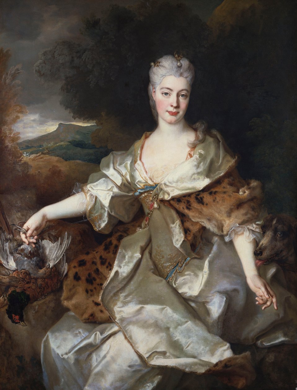 Retrato da Condessa de Noirmont como Diana de Nicolas de Largillière