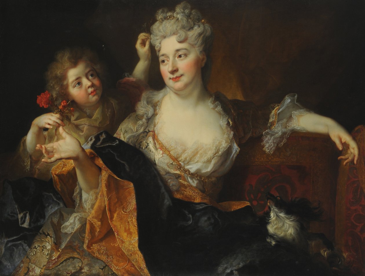 Espanhol: Retrato de Marguerite-Elisabeth Forest de Largillierre y su hijo Nicolás
Alemão: Portrait of Marguerite-Elisabeth Forest de Largillierre and her son Nicolás de Nicolas de Largillière