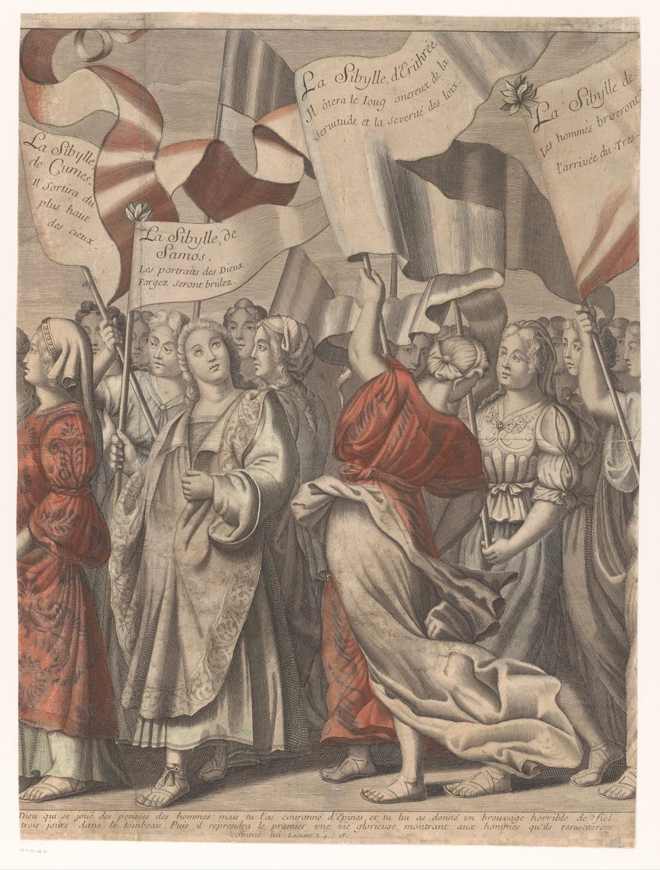 Procissão Triunfal de Cristo com Figuras do Antigo e do Novo Testamento (Parte Três) O triunfo de Jesus Cristo (título no objeto) de Nicolas de Larmessin (I)