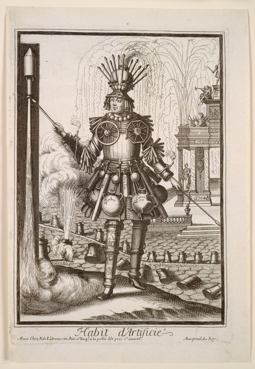 Trajes Fantásticos: Traje do Criador de Fogos de Artifício de Nicolas de Larmessin II