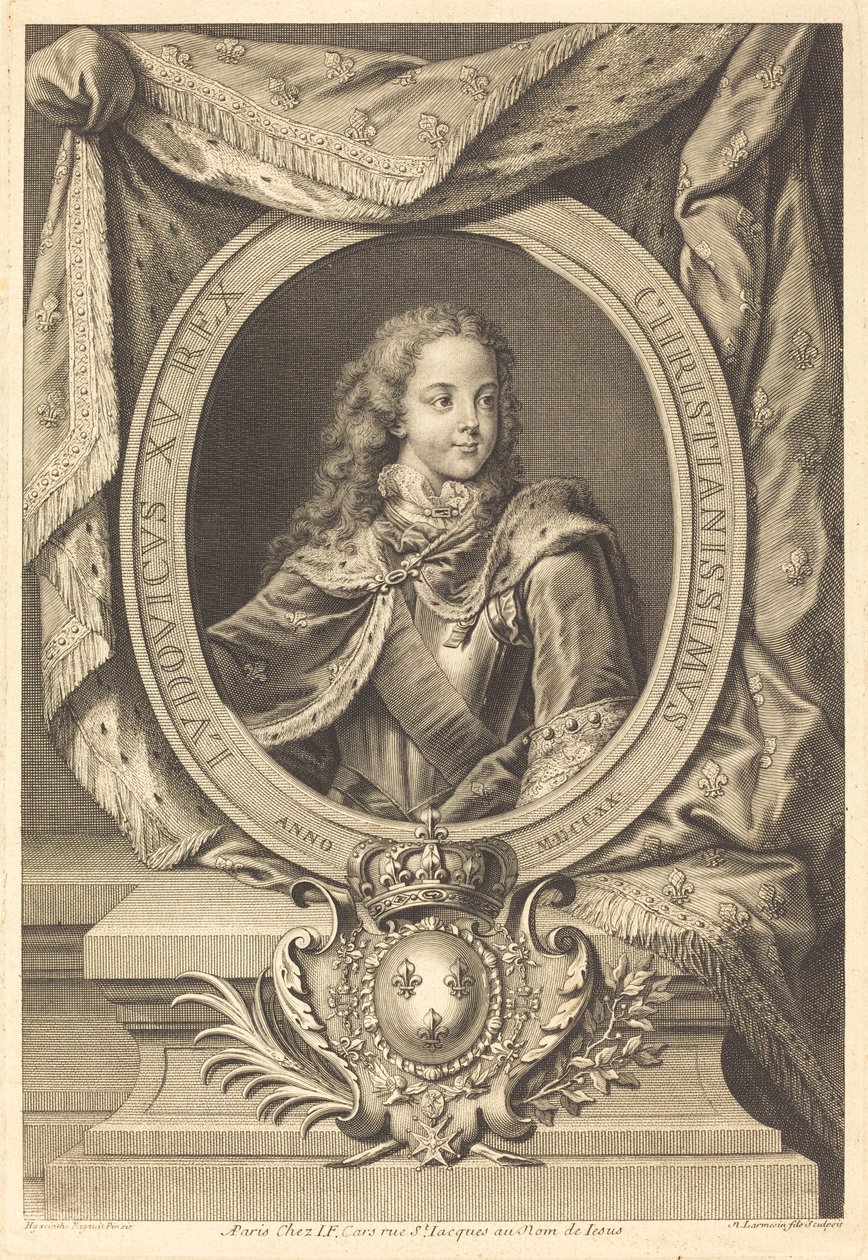 Luís XV de Nicolas de Larmessin IV after Hyacinthe Rigaud