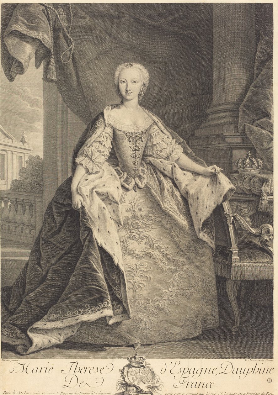 Maria Teresa da Espanha, Dauphine da França de Nicolas de Larmessin IV after Jean Baptiste Van Loo