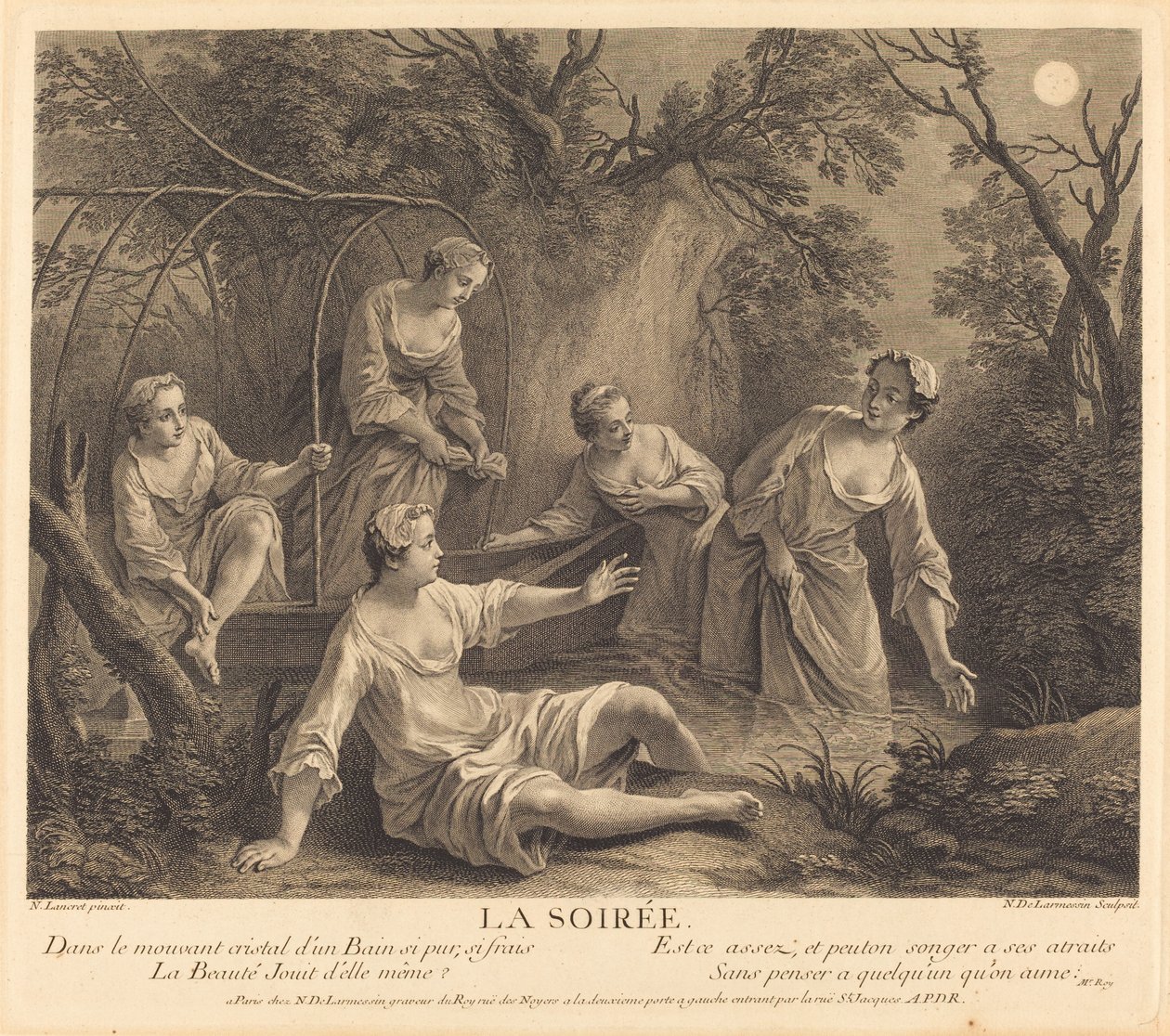 A noite de Nicolas de Larmessin IV after Nicolas Lancret