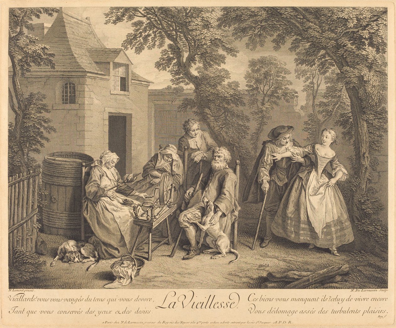La vieillesse de Nicolas de Larmessin IV after Nicolas Lancret