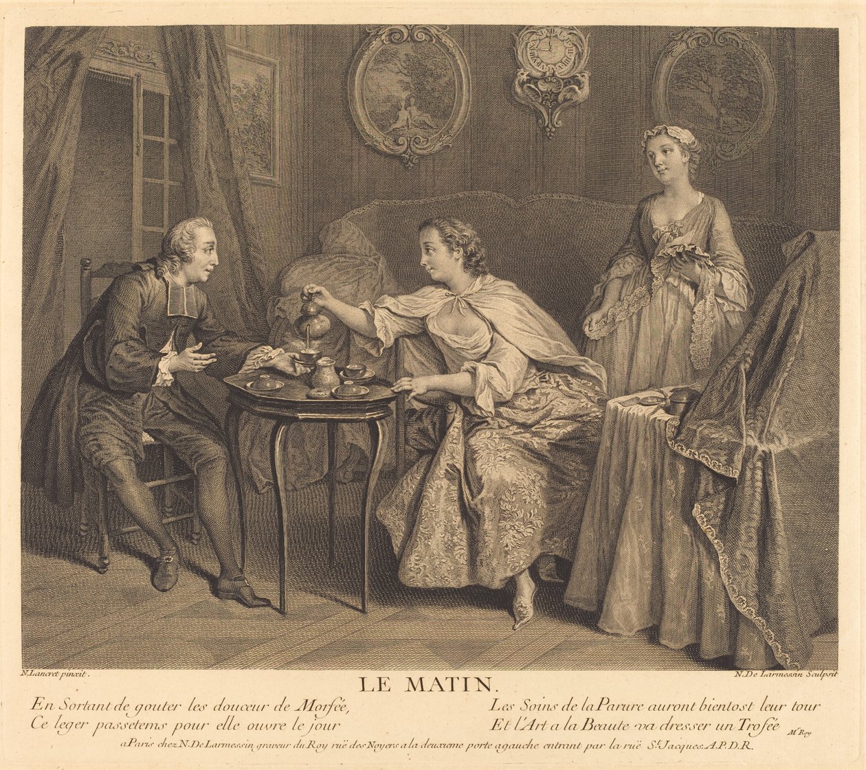 Manhã de Nicolas de Larmessin IV after Nicolas Lancret
