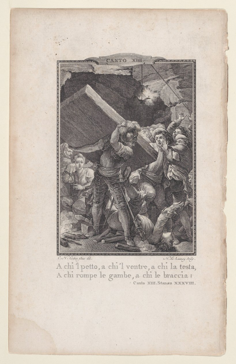 Canto 13, Estância 38, de Orlando Furioso, 1772-74., 1772-74. de Nicolas de Launay