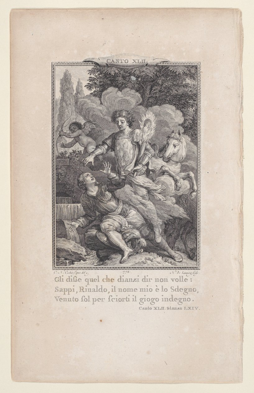 Canto 42, Sala 64, de Orlando Furioso, 1774., 1774. de Nicolas de Launay