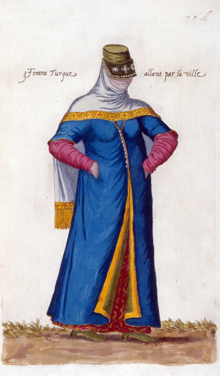 Mulher turca com Niquab (ilustração) de Nicolas de Nicolay