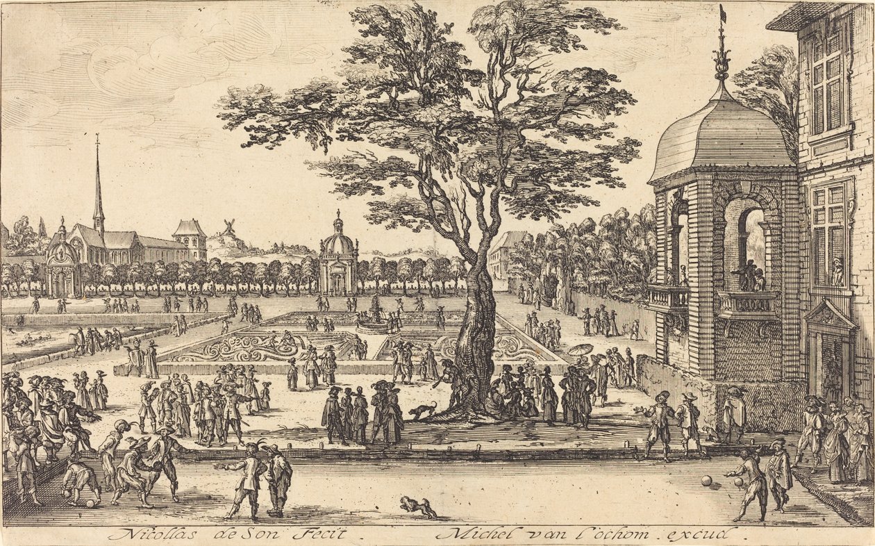 Vista de um jardim de Nicolas de Son