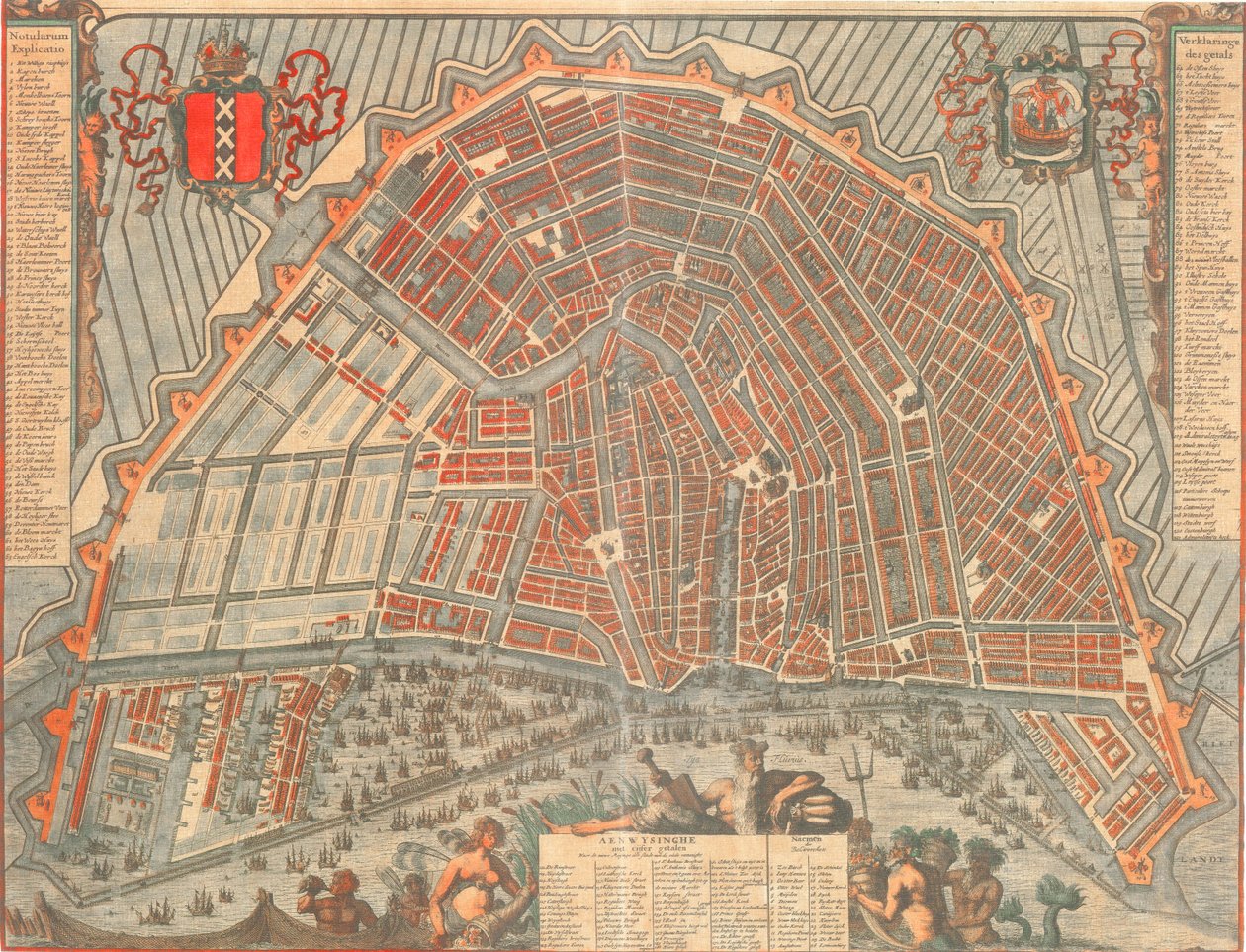 Mapa, de, amsterdão, em, 1692 de Nicolaes Visscher