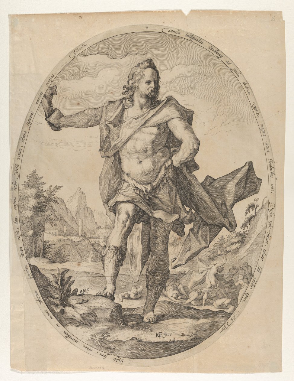 Sansão de Heróis e Heroínas do Antigo Testamento, ca. 1597., c. 1597. de Nicolaus Braeu