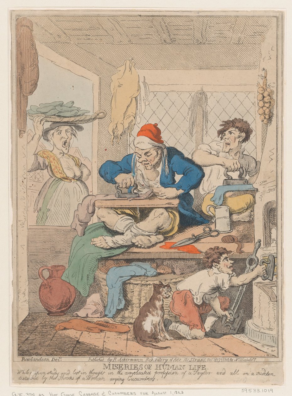 Misérias da vida humana: enquanto profundamente em estudo e perdido em pensamento no complicado..., outubro de 1807. de Nicolaus Heideloff