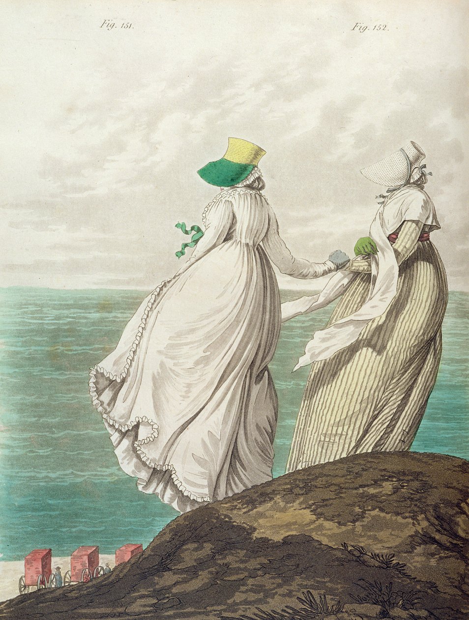 Lugar de banho, de &39;Galeria de moda&39;, 1797 (gravura a cores) de Nicolaus von Heideloff