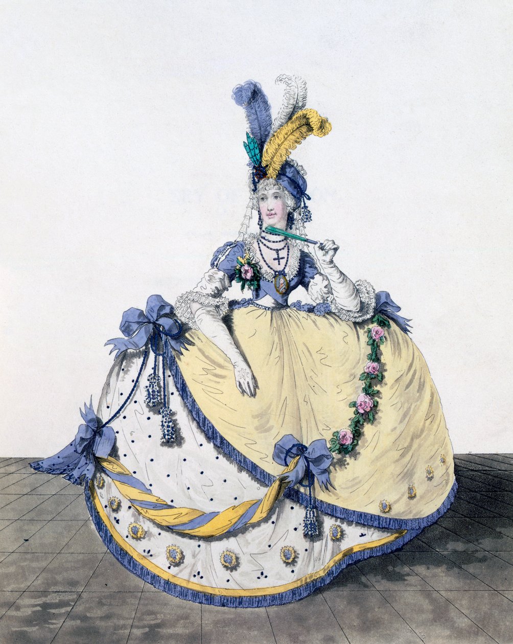 Vestido de corte, fig. 106 da "Galeria da Moda", 1797 de Nicolaus von Heideloff