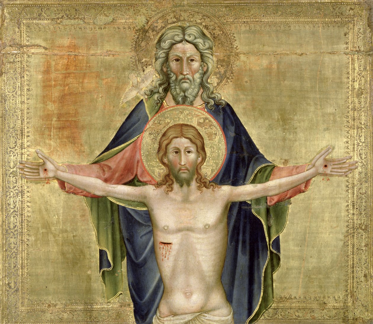 A Santíssima Trindade (tempera no painel) de Nicoletto Semitecolo