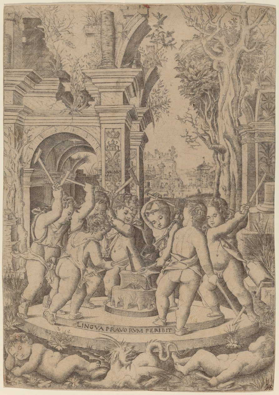 Destino de uma língua maligna de Nicoletto da Modena