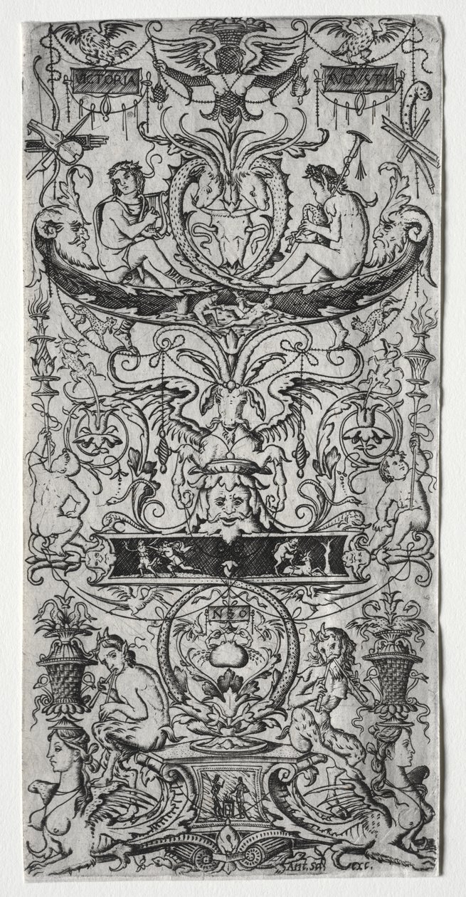 Painel Ornamento Inscrito Victoria Augusta de Nicoletto da Modena