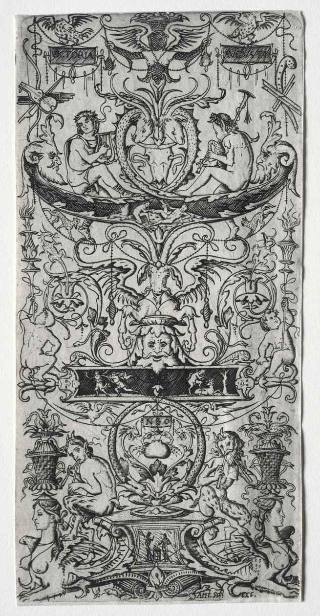 Painel Ornamental Inscrito Victoria Augusta, c. 1507. de Nicoletto da Modena