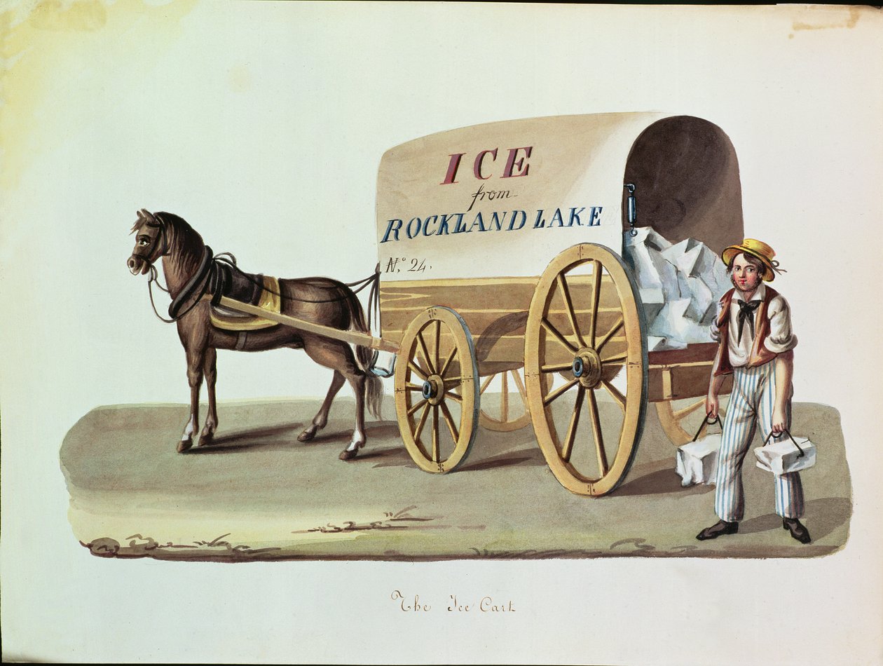 O carrinho de gelo, c.1840 de Nicolino Calyo