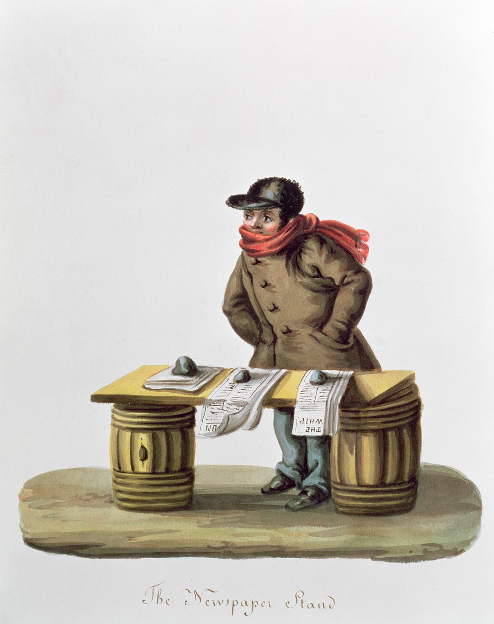 O suporte de jornal, c.1840-44 de Nicolino Calyo