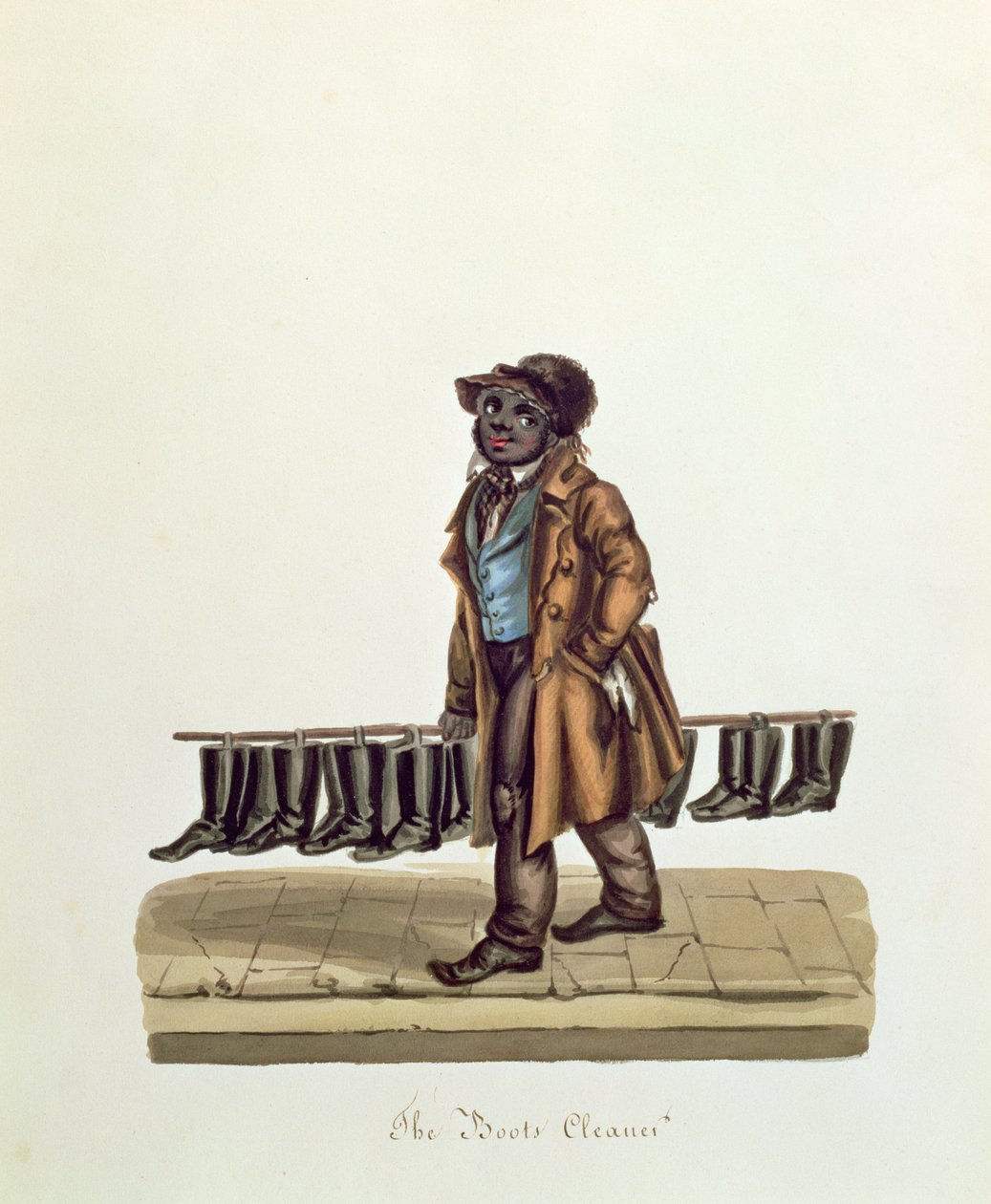 O limpador de botas, c.1840 de Nicolino Calyo
