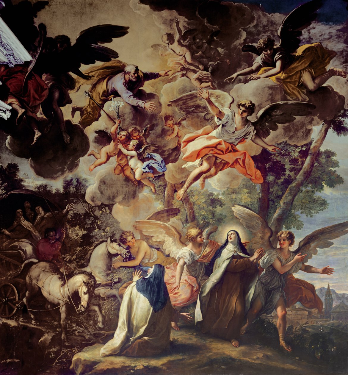Aparição de São José a Santa Teresa de Nicolo Bambini