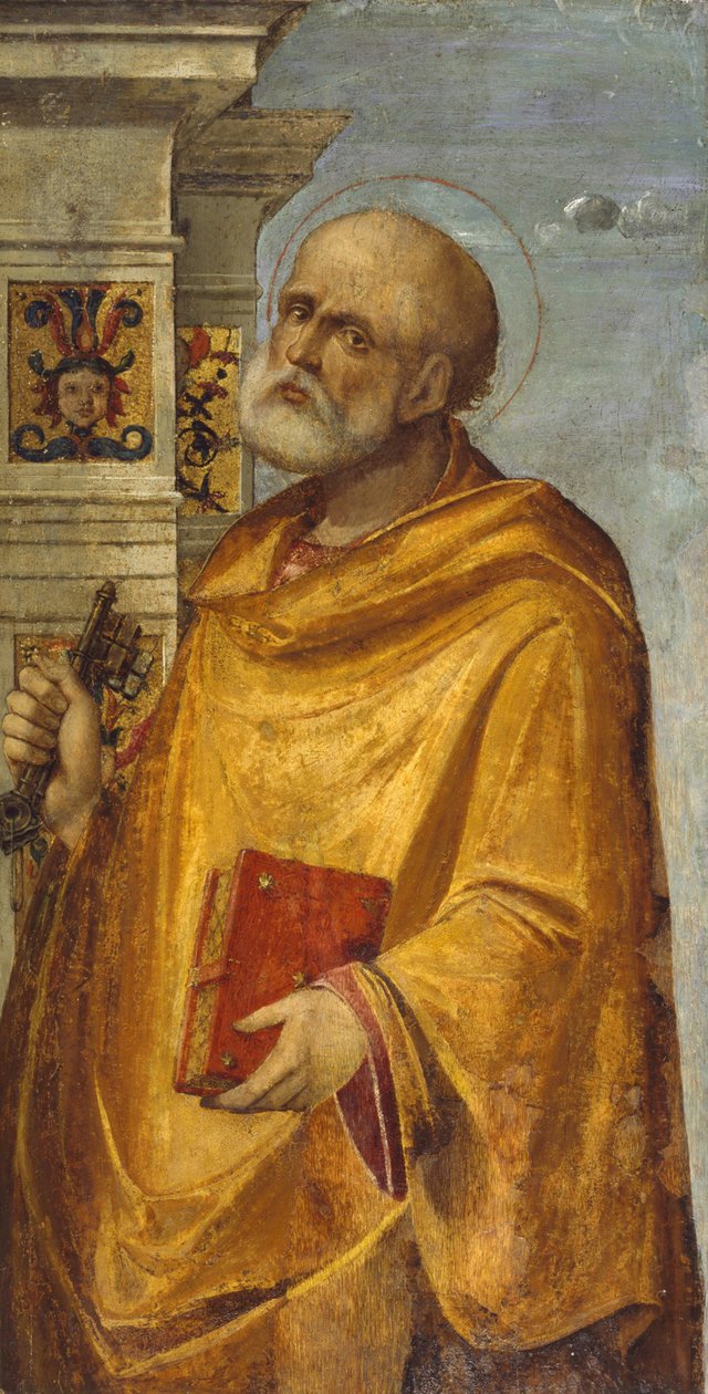 Painel de Tríptico com São Pedro, 1490-1500 de Nicolo Rondinelli