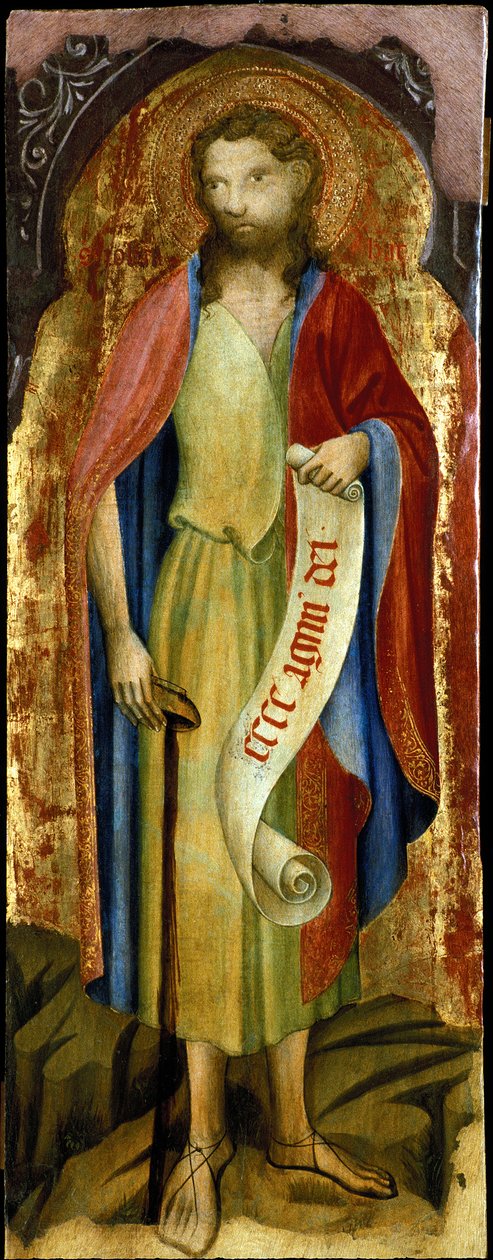 São João Batista (pintar em painel de madeira) de Nicolò di Pietro