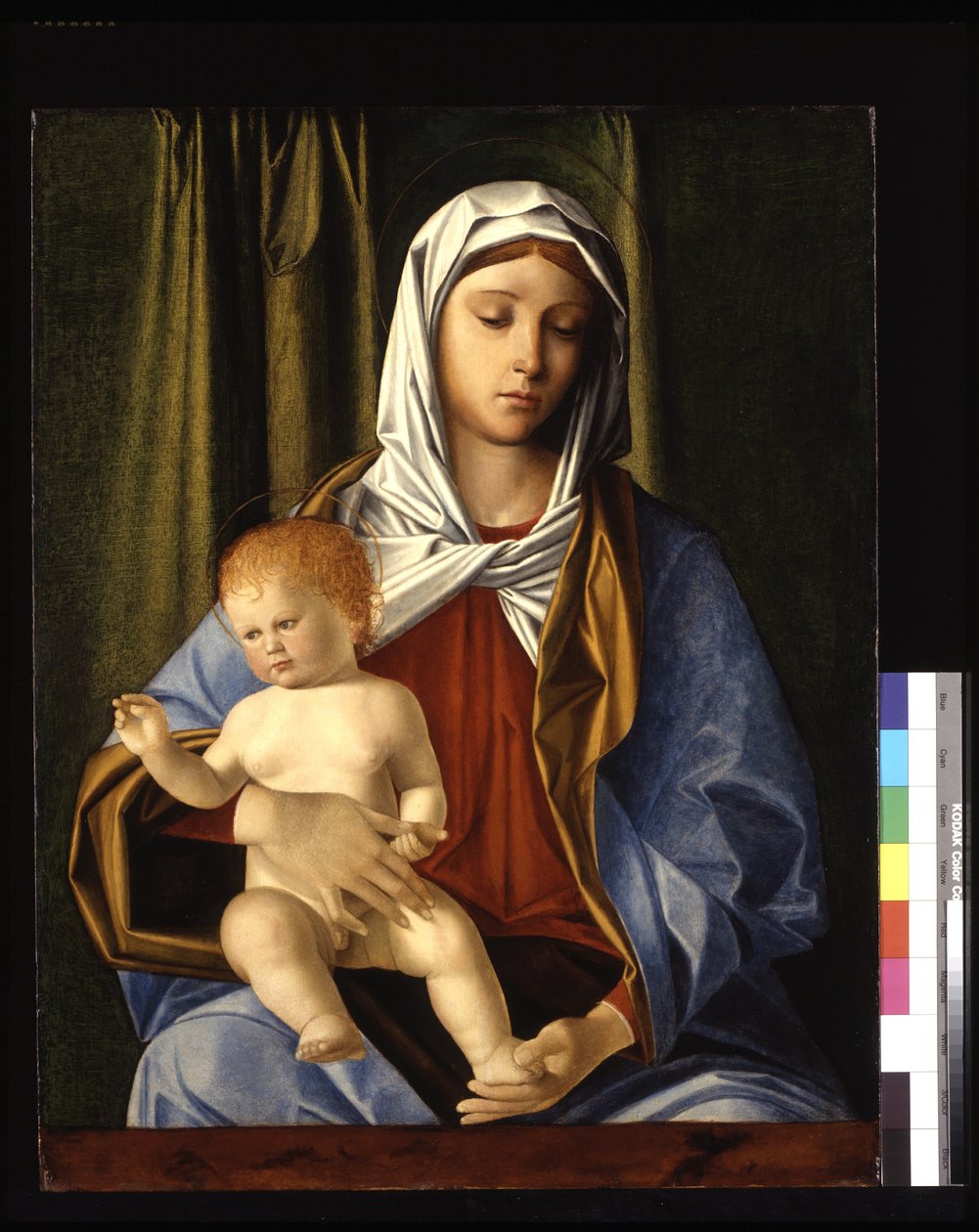 Madonna And Child (tempera e óleo sobre madeira) de Nicolo Rondinelli