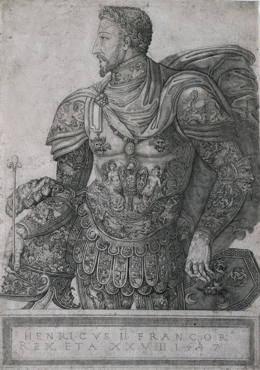 Henrique II, rei da França, aos 28 anos de idade, 1547. de Nicolo della Casa