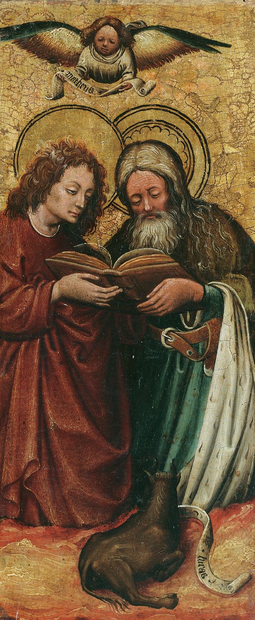 Os Evangelistas Mateus e Lucas de Niederländischer Maler