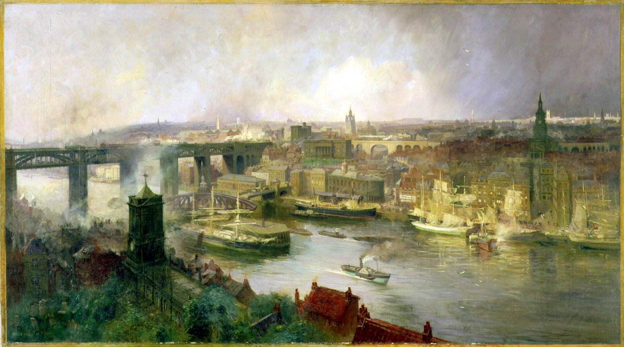 Newcastle upon Tyne, de Gateshead, 1895 de Niels Moller Lund