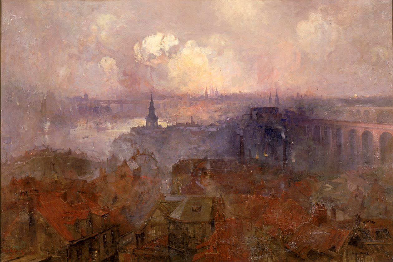 Newcastle upon Tyne, do leste, 1898 de Niels Moller Lund