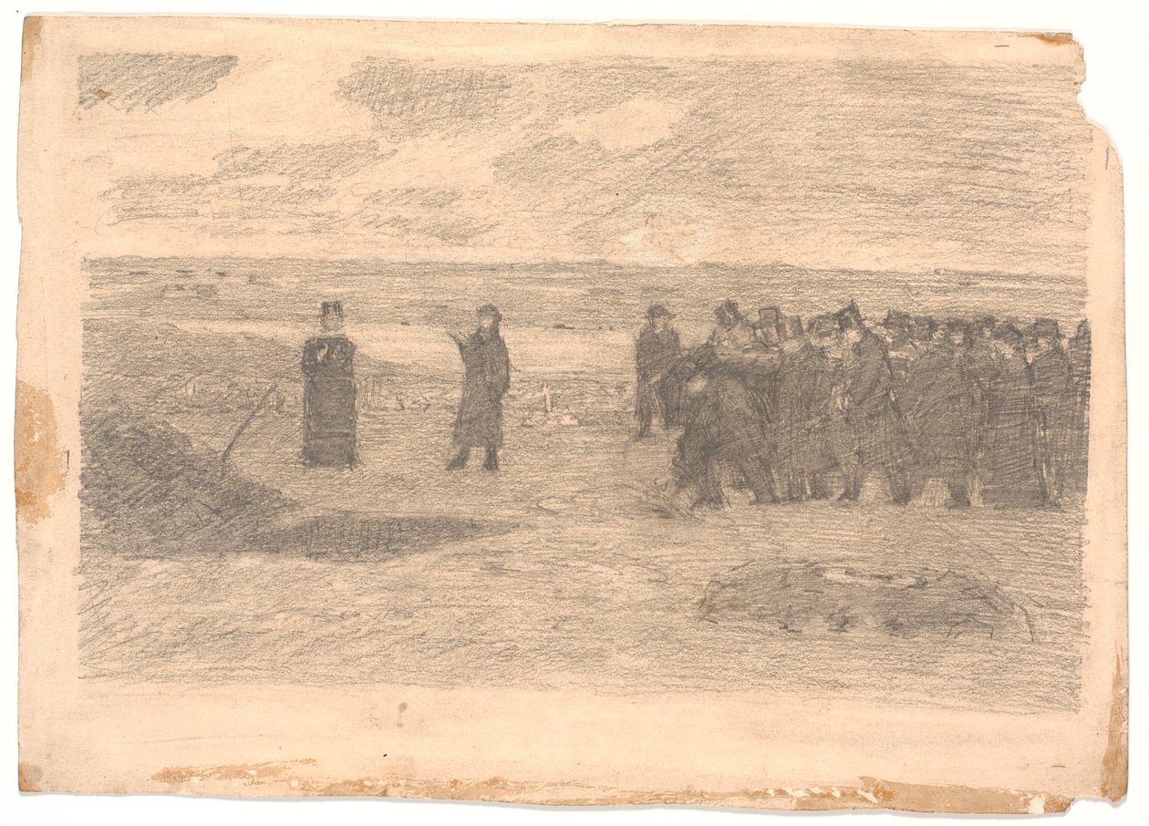 Enterro no cemitério de West Jutland de Niels Jakob Jakobsen Bjerre
