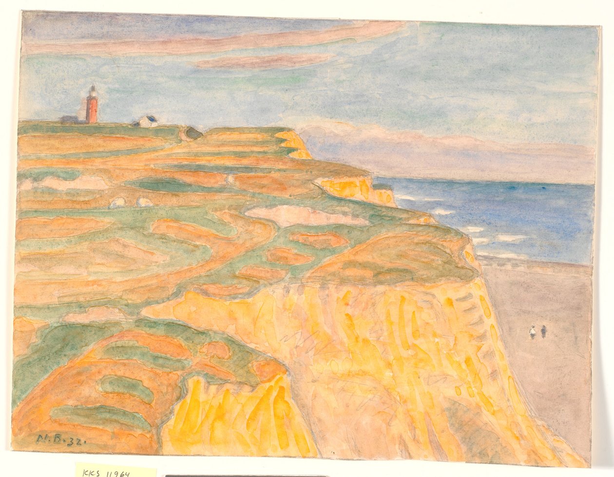 As encostas e o farol de Bovbjerg de Niels Jakob Jakobsen Bjerre