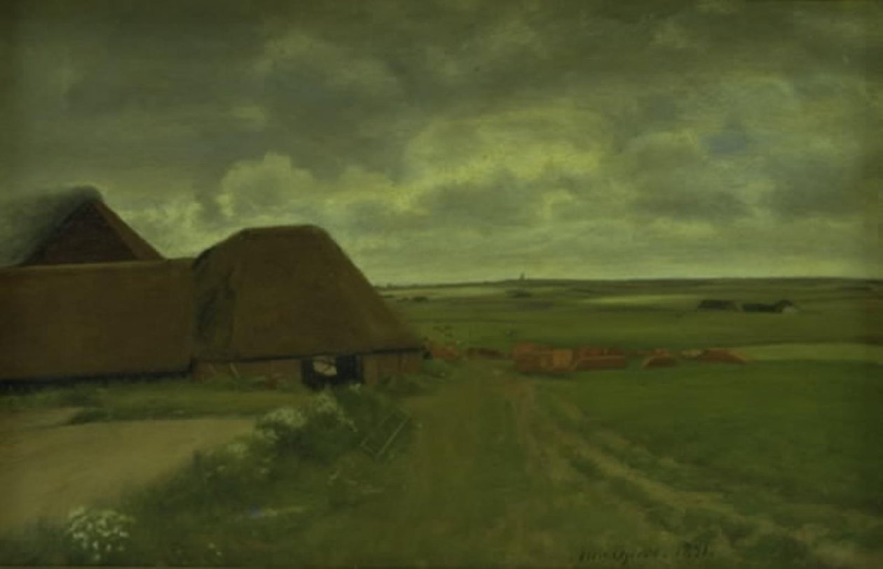 Em uma olaria de West Jutland. Tempo cinzento de Niels Jakob Jakobsen Bjerre