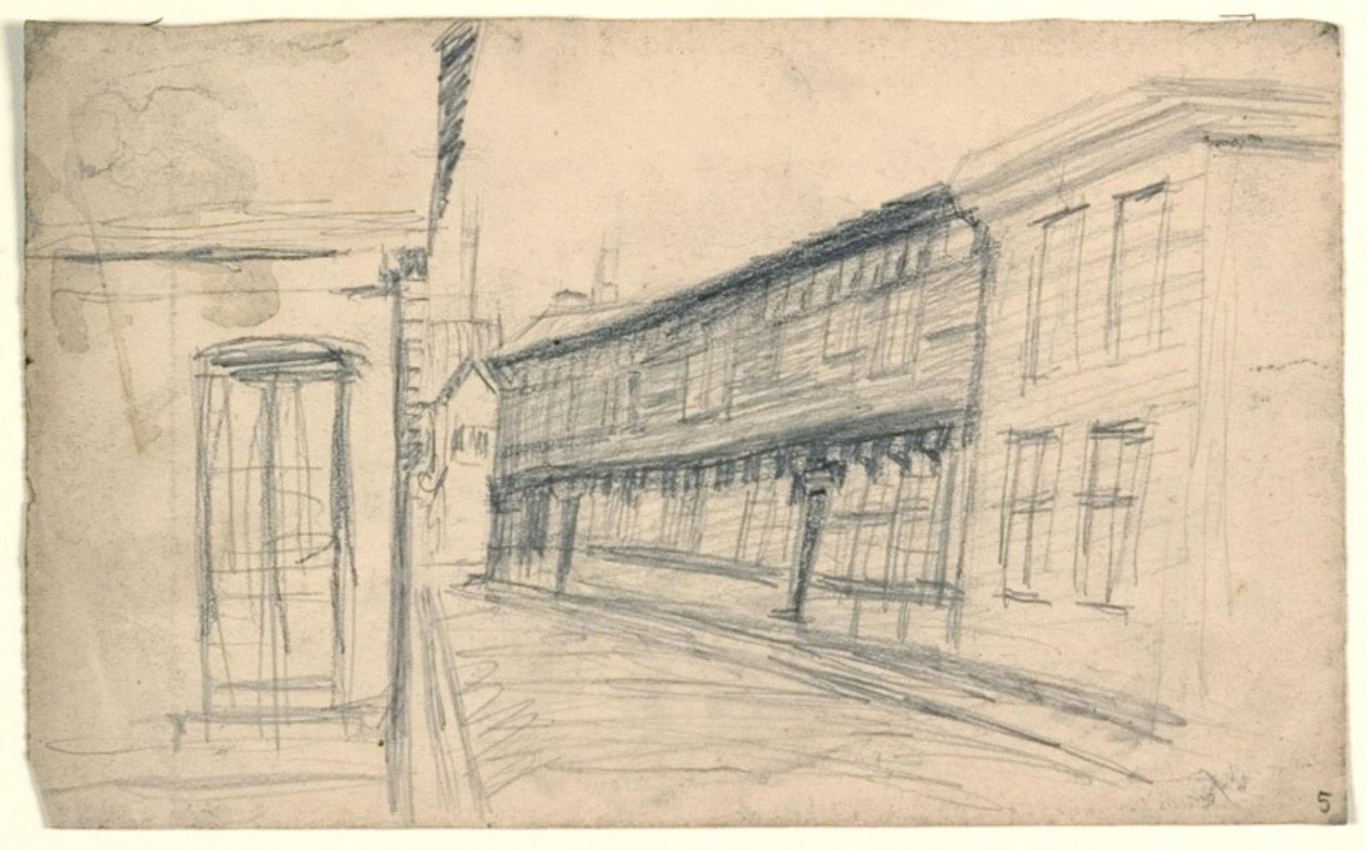 Casas ao longo de uma rua de Niels Larsen Stevns