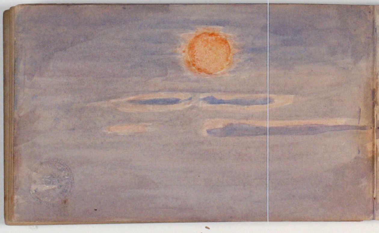 Estudo de nuvem com pôr do sol de Niels Larsen Stevns