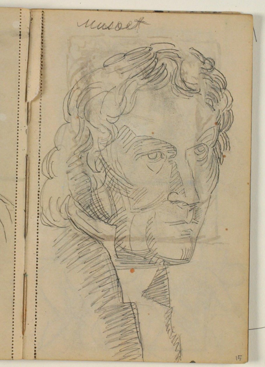 Estudo de Thorvaldsen após a pintura de Eckersberg (1814) de Niels Larsen Stevns