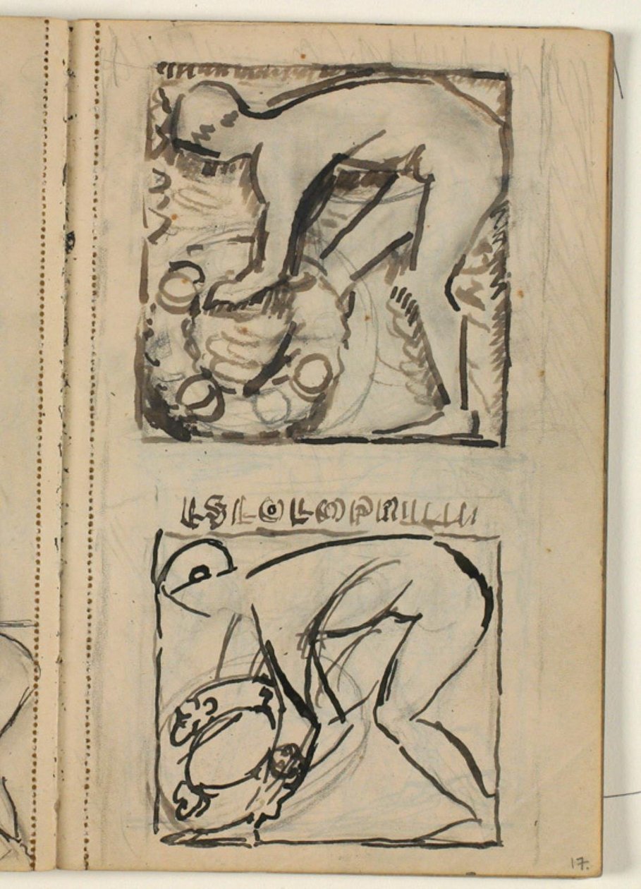 Rascunho para a lápide de Poul S. Christiansen de Niels Larsen Stevns