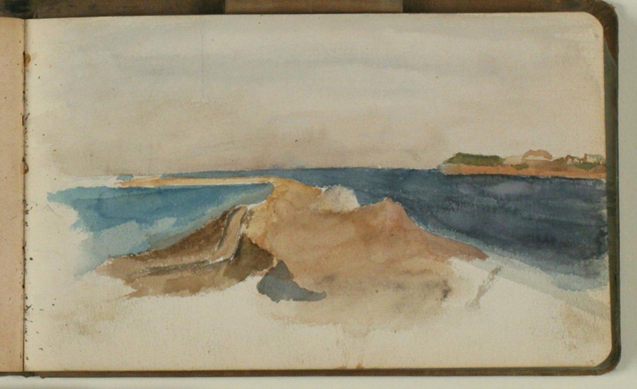 Vista do Øresund, pelos fortes de Niels Larsen Stevns