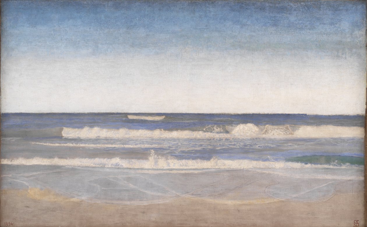 Ondas pesadas na costa oeste da Jutlândia de Niels Skovgaard