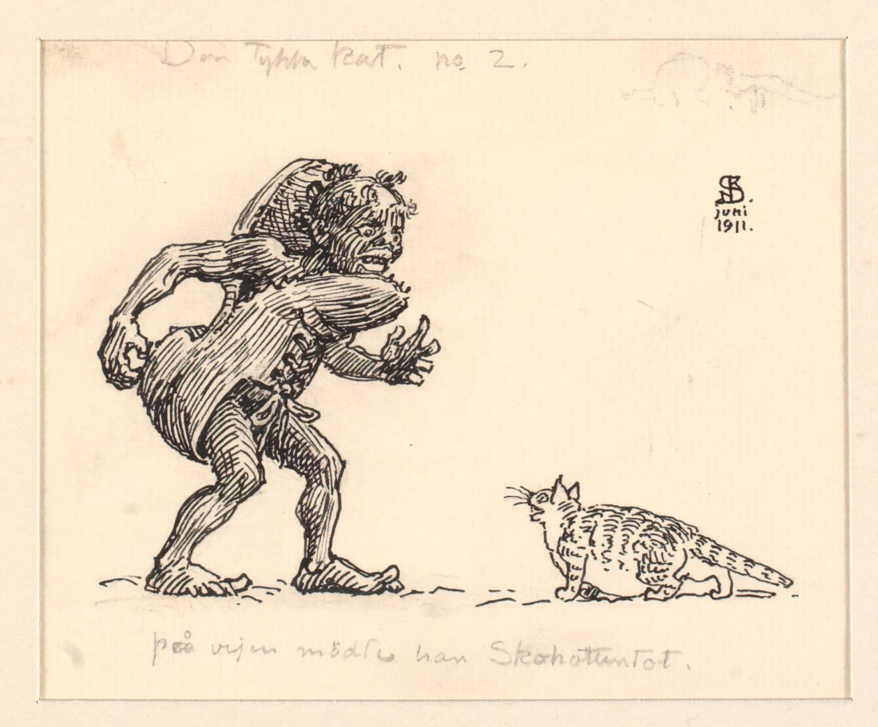 Ilustração para o gato gordo de Niels Skovgaard