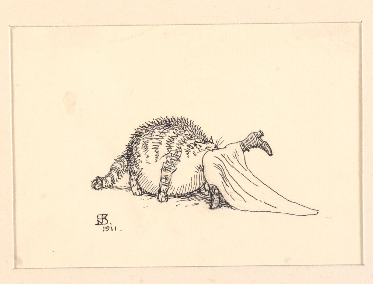 Ilustração para o gato gordo de Niels Skovgaard