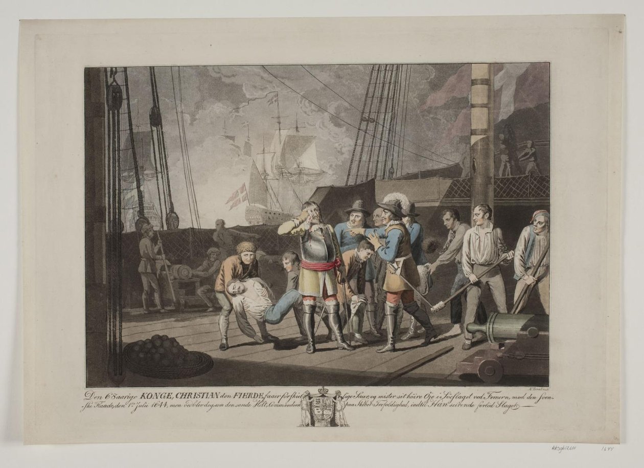 Christian IV na batalha naval de Fehmarn, 1644 de Niels Truslew