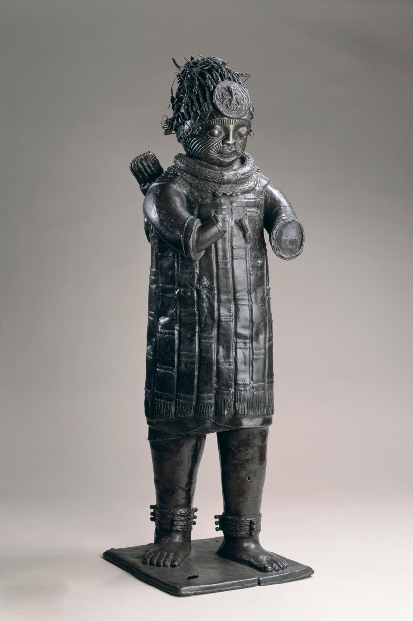 Bowman, Tsoede, 14 - 15o século (bronze de estanho) de Nigerian