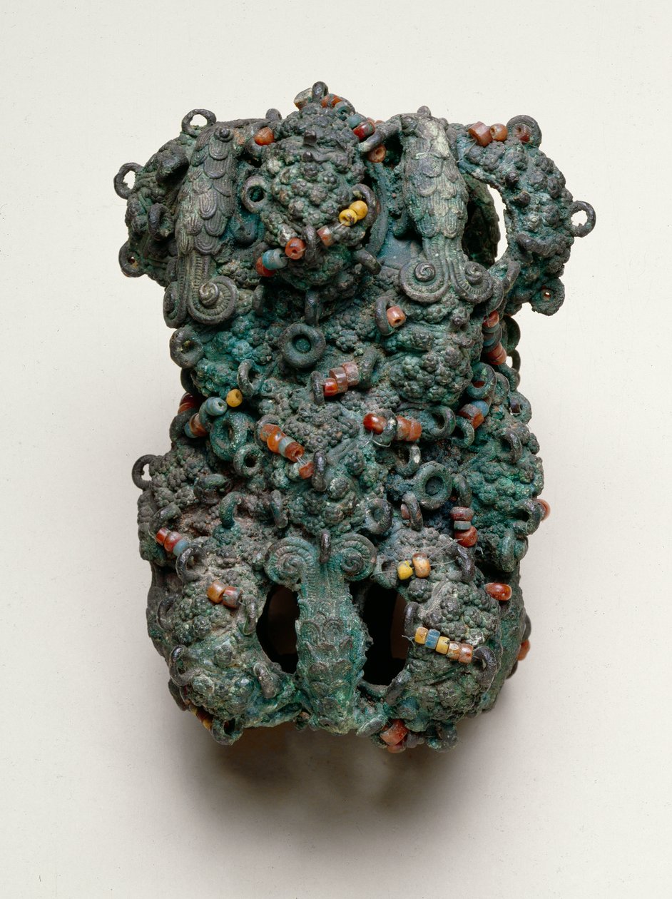 Ornamento cilíndrico, Igbo-Ukwu, do século IX ao X (bronze com chumbo) de Nigerian