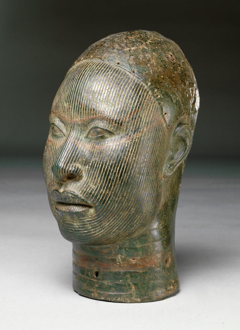 Oni, chefe de um rei, Ife, do século XII ao XV (bronze) (ver também 412919) de Nigerian
